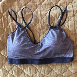 Nike Black Metallic Sports Bra Size Medium EUC